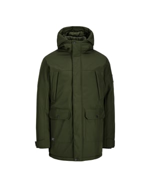 Jack & Jones Jas winter Finn Softshell Parka Groen