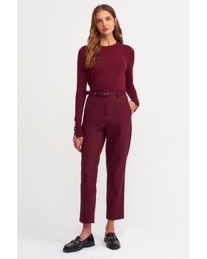 Geribbelde Crew Neck Slim Fit Trui