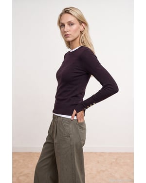 Geribbelde Crew Neck Slim Fit Trui