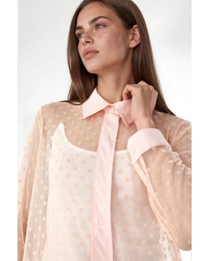 Maxi Polka Dot Chiffon Strandlaken