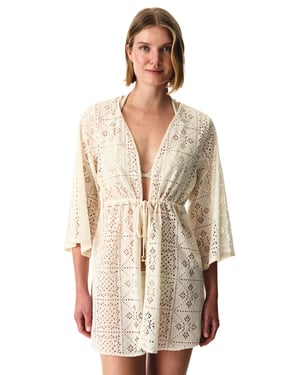 Oversized Kanten Midi Cover-Up