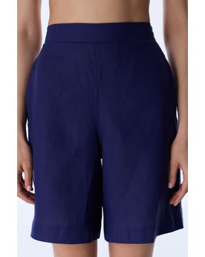 Hoge Taille Linnen Wijde Shorts