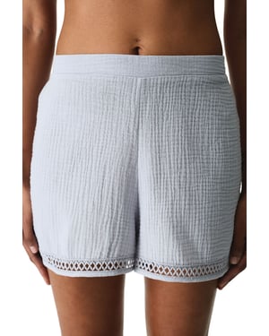 Dames Katoenen Middenhoogte Pull-On Shorts