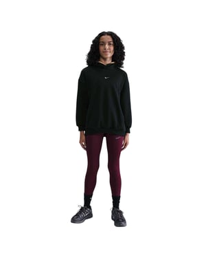 Nike Kinder/Kids Swoosh Oversized Hoodie (Zwart/Goud)