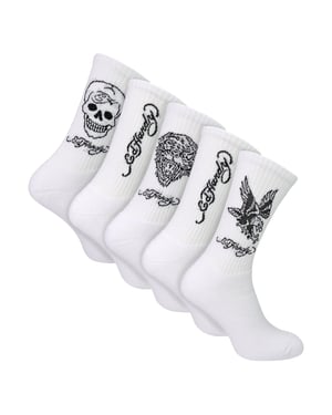 5 Pairs Heren Crew Sokken Lichtgewicht Ademend Sport Sokken