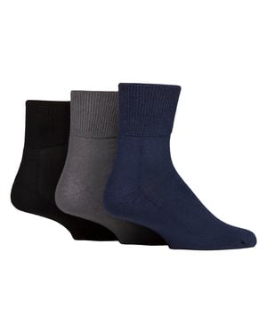 3-pack Unisex Bamboe Diabetische Enkelkousen Zacht Ademend Comfortabele Pasvorm Voor Elke Dag