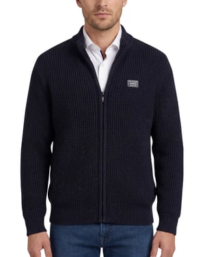New Zealand vest wol normale fit navy effen