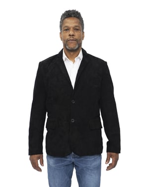 Heren slanke geit suède Italiaanse blazer jas-Alexandria