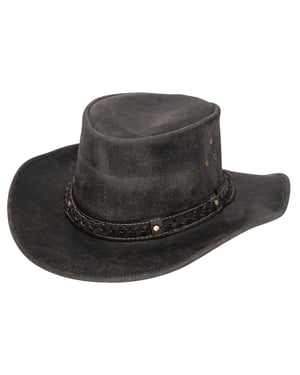 Cowboy Aussie echte lederen Bush-hoed