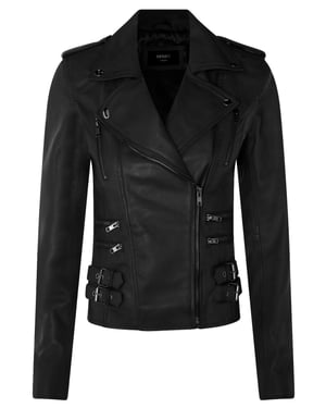 Dames leren Brando bikerjack-Loddon