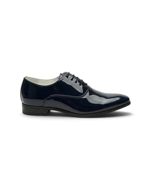 Heren Marineblauwe Formele Patenten PU Leren Oxford Dresschoenen - M64340
