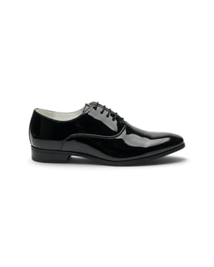 Heren Zwarte Formele Patenten PU Leren Oxford Dresschoenen - M64340