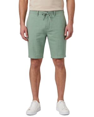Linnen korte broek groen New Zealand effen omslag