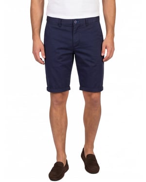 Donkerblauwe korte broek New Zealand katoen met omslag