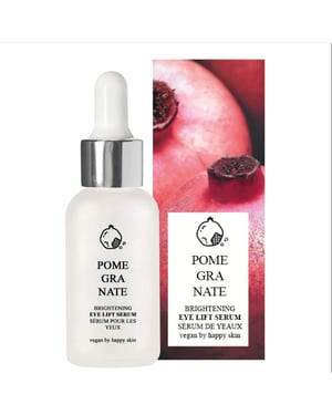 Veganistisch van Happy Skin Pomegrante verhelderend oogliftserum 15ml