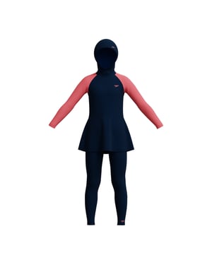 Speedo Meisjes Modesty Driehoek Zwempak (Koraal/Marine)