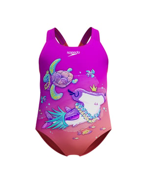 Speedo Meisjes Digitale Print Badpak (Paars)