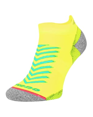 Hi Viz hardloopsokken | Comodo | Lichtgewicht Anti Blaar Sportsokken | Reflecterende Coolmax-sokken - Neon Geel