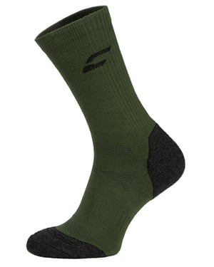 Comodo - Gedempte Hiel & Teen Bamboe Wandelsokken - Khaki Green - Zwart