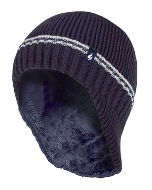 Heat Holders Jongens Patrol Rib pomponmuts met pompons - Marine