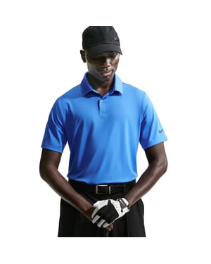 Nike Velocity-poloshirt voor heren (Blauw/Zwart)