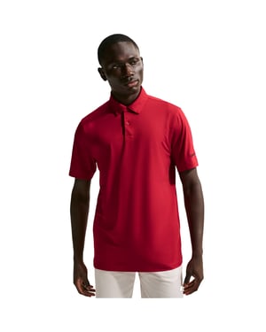 Nike Velocity-poloshirt voor heren (Rood, Zwart)