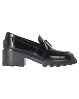 Tod's platform loafers met gesp in zwart kalfsleer