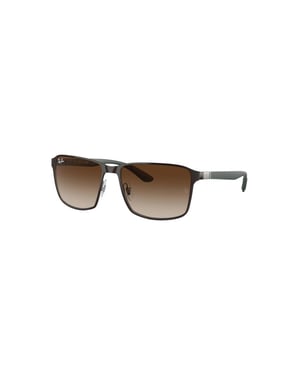 Ray-Ban Zonnebril Bruin op Gunmetal