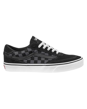 Vans Lage herensneakers van suède met ruitjespatroon uit Brooklyn (Zwart)