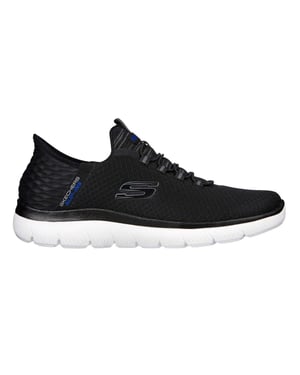 Skechers Mens Summits - Hoge Slip-In-sportschoenen (Zwart, Wit)