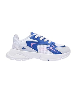 Lacoste Kinderschoenen L003 Neo Suede, stevige platte sneakers (Lichtblauw)