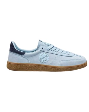 Pretty Green Heren Suède Trainers (Poederblauw)