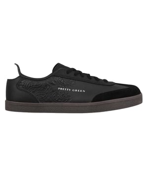 Pretty Green Leren sportschoenen voor heren van Moorgate (Zwart)