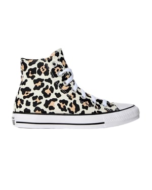 Converse Klassieke hoge platte sneakers met luipaardprint voor dames (Luipaard)