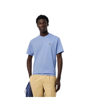 Lacoste Heren Geborduurd T-shirt met logo (Delfts Blauw)