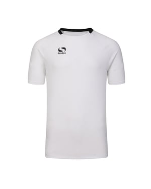 Sondico Herenvoetbalshirt van polyester uit de Fundamental-collectie (Wit, Zwart)