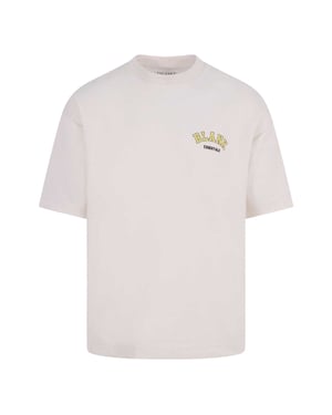 Blank Essentials Oversized T-shirt voor heren (College-stijl) (Bone)