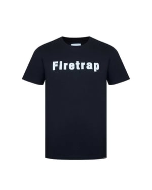Firetrap Heren T-shirt katoen met logo (Zwart)