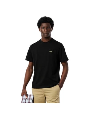 Lacoste Heren Geborduurd T-shirt met logo (Zwart)
