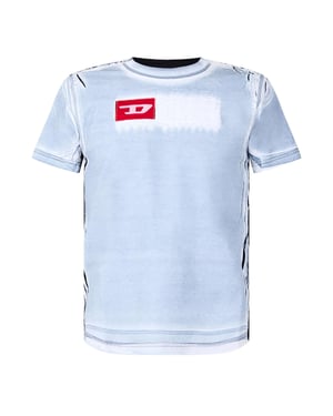 Diesel T-Regs N5 T-shirt voor heren met verweerde look (Wit)