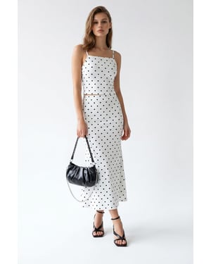 Dames Hoge Taille Polkadot Tweedelige Set