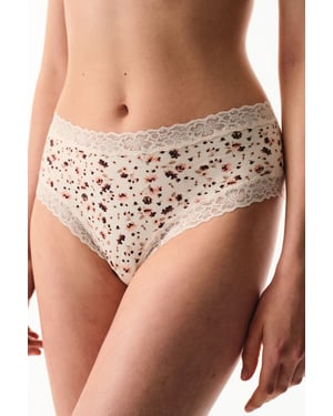 Ontspannen Katoenen Bloemige Cheeky Boxershort