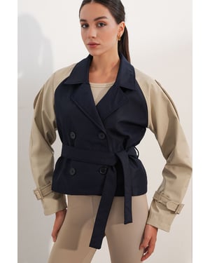 Korte Bouwde Trenchcoat