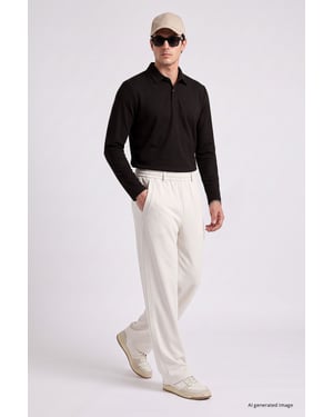 Heren Rechtaf Geknipte Broek