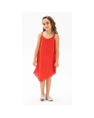 Çağla Şile Meisjes Zomerkleed Rood