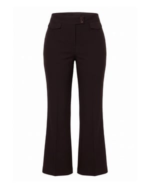 TRENDYOLMİLLA Dames Bruin Effen Wijde pijp Normale taille Broeken