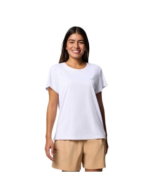 Columbia Dames/Dames Logo T-Shirt (Wit)