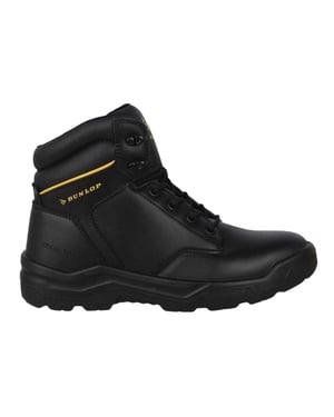 Dunlop Unisex Dakota-veiligheidslaarzen van leer voor volwassenen (Zwart)