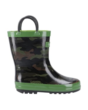 Cotswold Kinderen Puddle Camouflage Wellington Boots (Groen/Zwart)