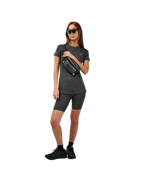 Karrimor Slim-fit T-shirt voor dames met opdruk op de rug (Houtskool)